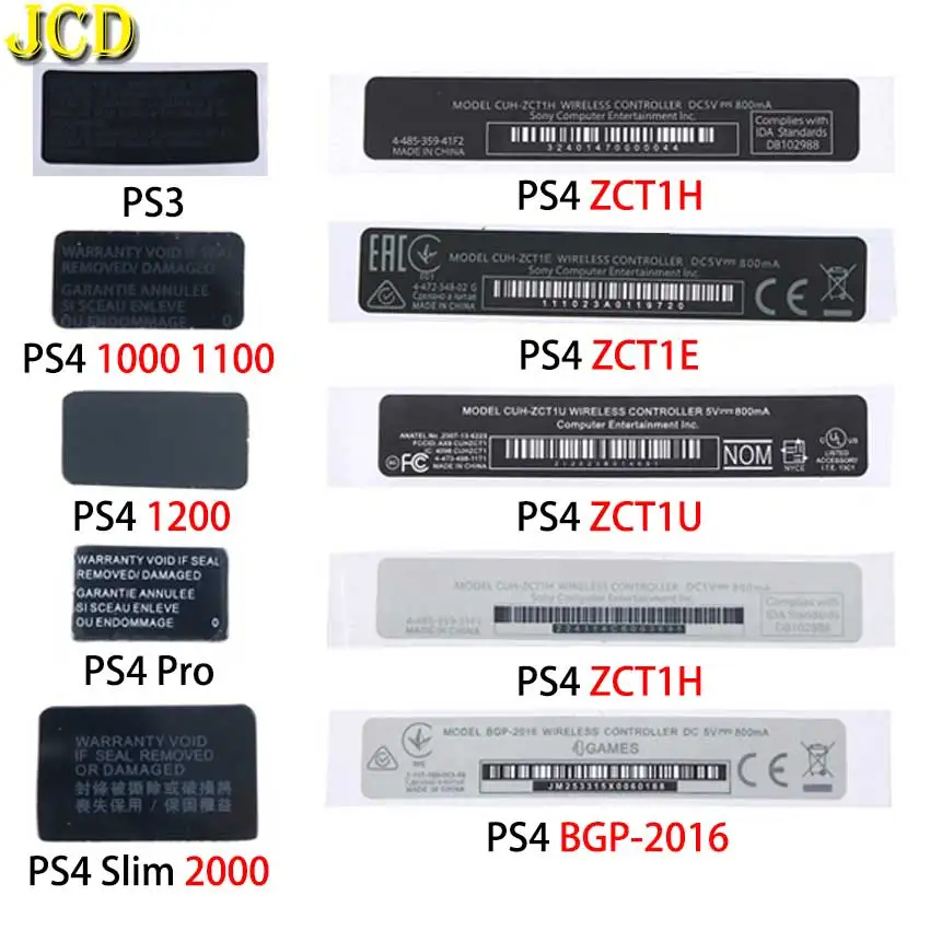 

10PCS Label Sticker Housing Shell Sticker Lable Seals For PS4 2000 1000 1100 1200 Pro Slim Console Security Seal Sticker For PS3