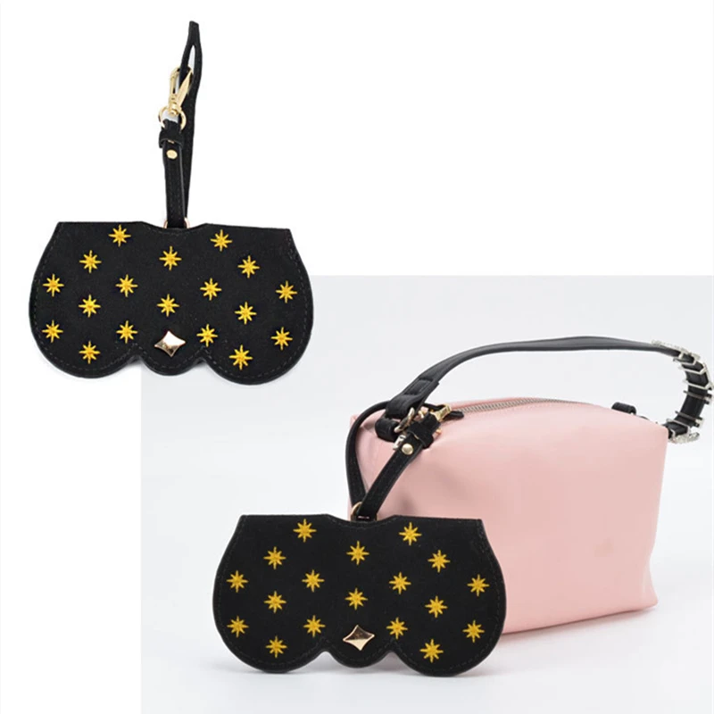 2021 Pineapple Sunglasses Case Women PU leather Soft Cute Cartoon lovely Animal Star Protable Storage Protection Eye Glasses Bag