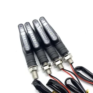 4pcs Motocicleta Turno Seqüencial Sinais Blinker LED Fluindo Água Parada Cauda Turn Signal Indicadores Luzes Piscando 10 principais vendas piscas de moto 4 - №4
