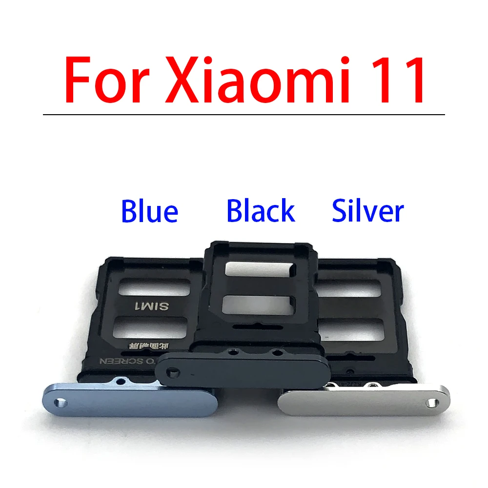 NEW Dual Card For Xiaomi Mi 11 11T 11 Lite 11 Pro Ultra SIM Card slot tray Chip drawer Holder repair Replacement Part + Pin