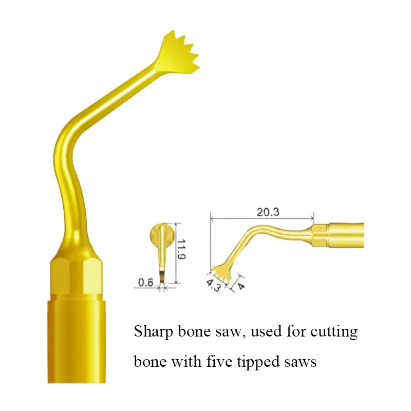 Dental Piezo Surgery Tips for Sinus Lift Bur Implant Bone Cutting Oral Dental Piezo Surgery Tip for Mectron Woodpecker