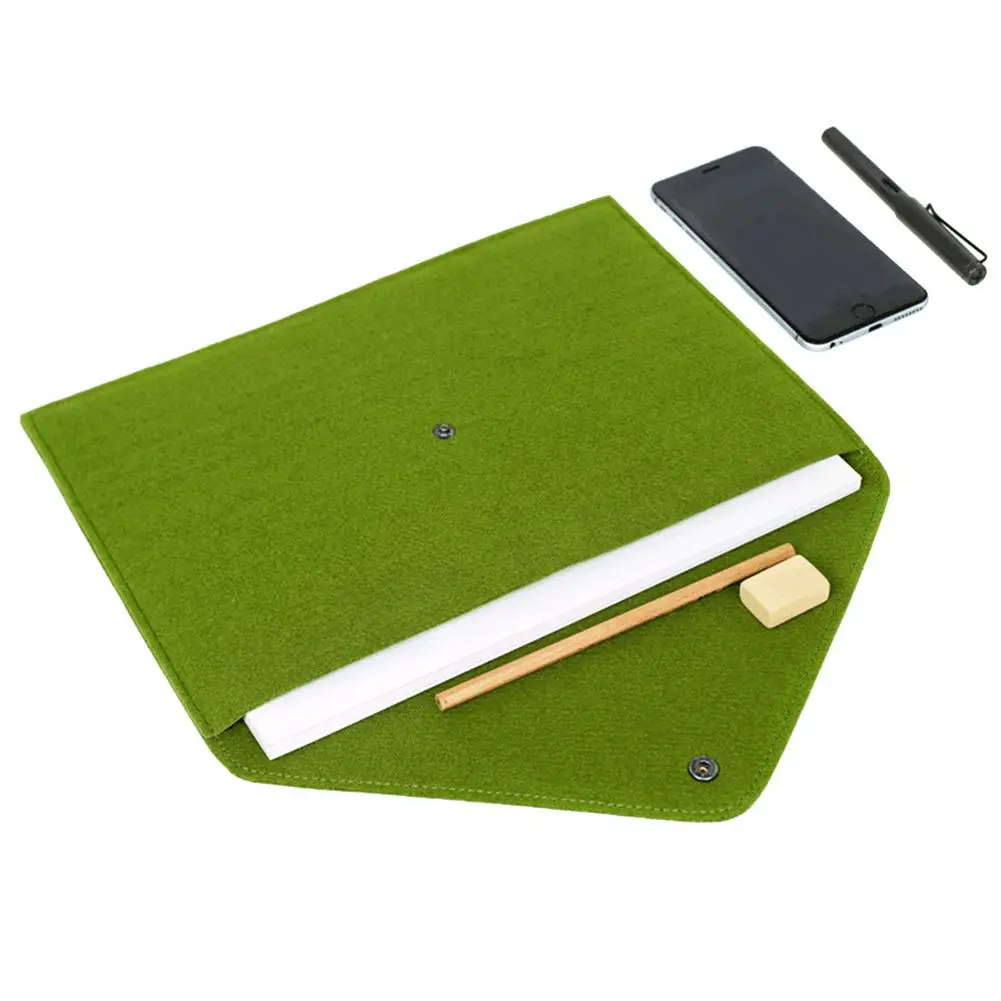 1PC Simple A4 Big Capacity Document Bag pad Business Briefcase File Folders Chemical Felt Filing Products Office Supplies