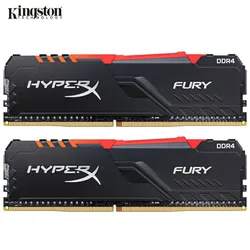 Kingston-Memoria RAM DDR4 RGB HyperX FURY, 2400MHz, 2666MHz, 3000MHz, 3200MHz, 3466MHz, DIMM, XMP, para Memoria de escritorio