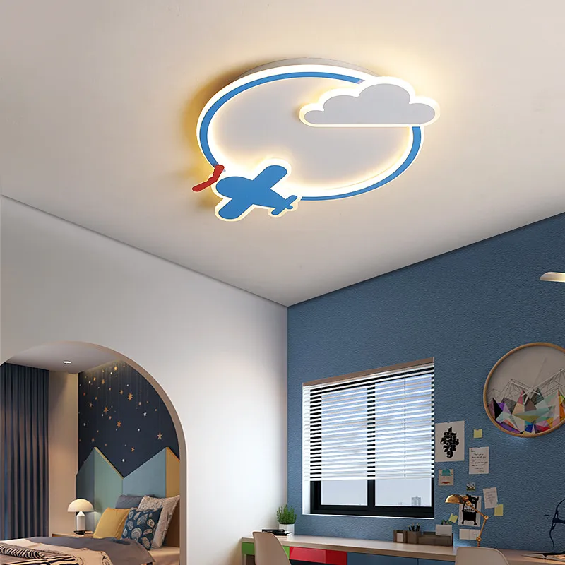 Kids Room Ceiling Lamp For Children Lamp Bedroom Remote Control Kids Boy Ceiling Lamp Cloud Baby Room Girl Kids Ceiling Light