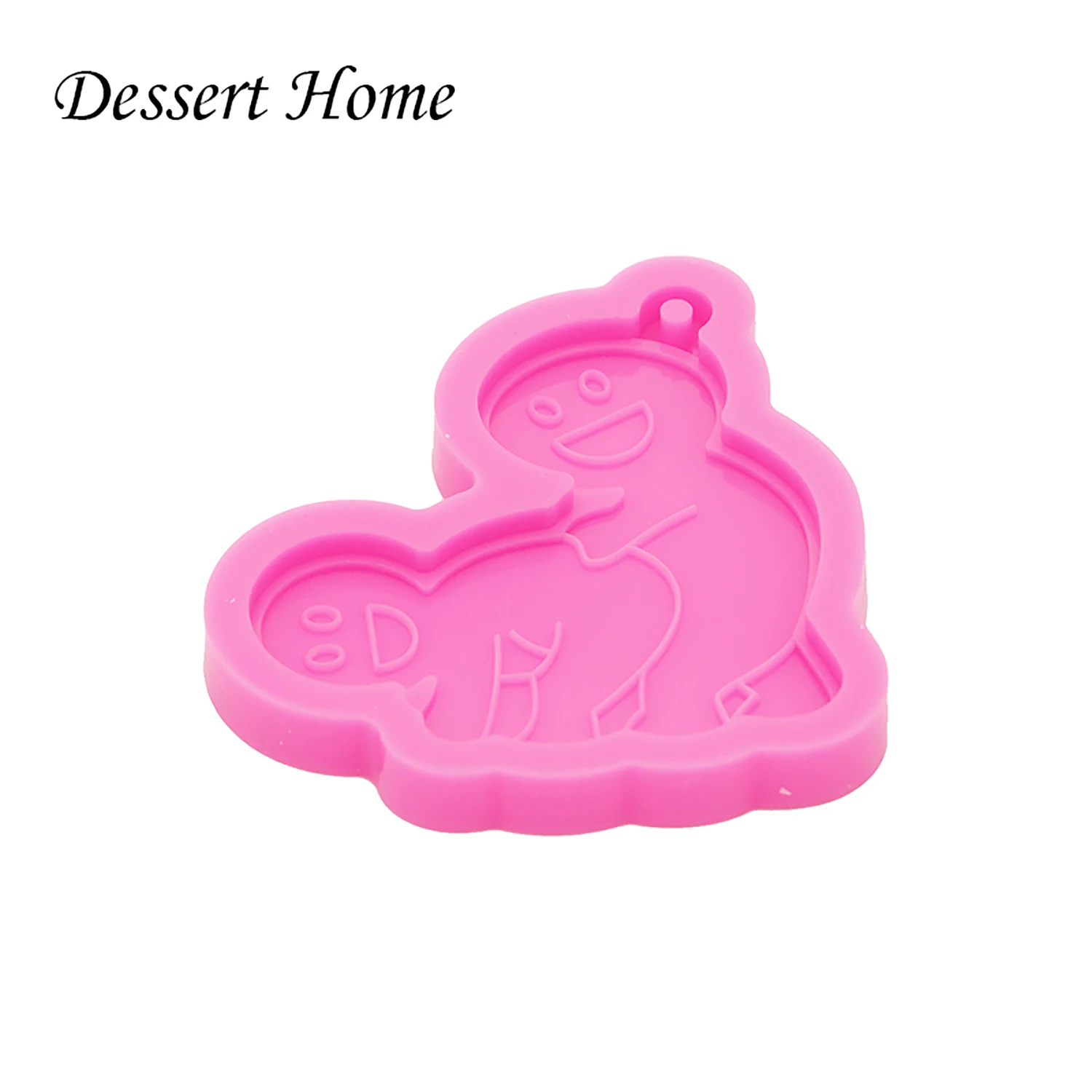 DY1059 Shiny Boy Person Resin Keychain Mold, Crafts with Epoxy Art Diy Chocolate Fondant Cake Decoration Silicone Mold