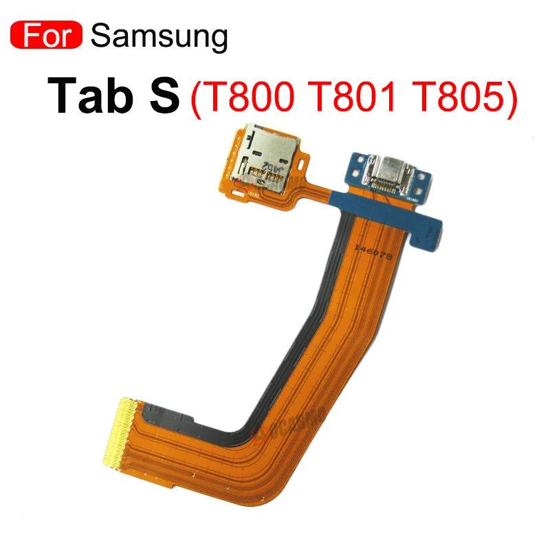 For Samsung GALAXY Tab S 10.5\'\' T800  T801 T805 USB Charging Dock Port + Micro SD Reader And Main Motherboard Flex Cable Repair