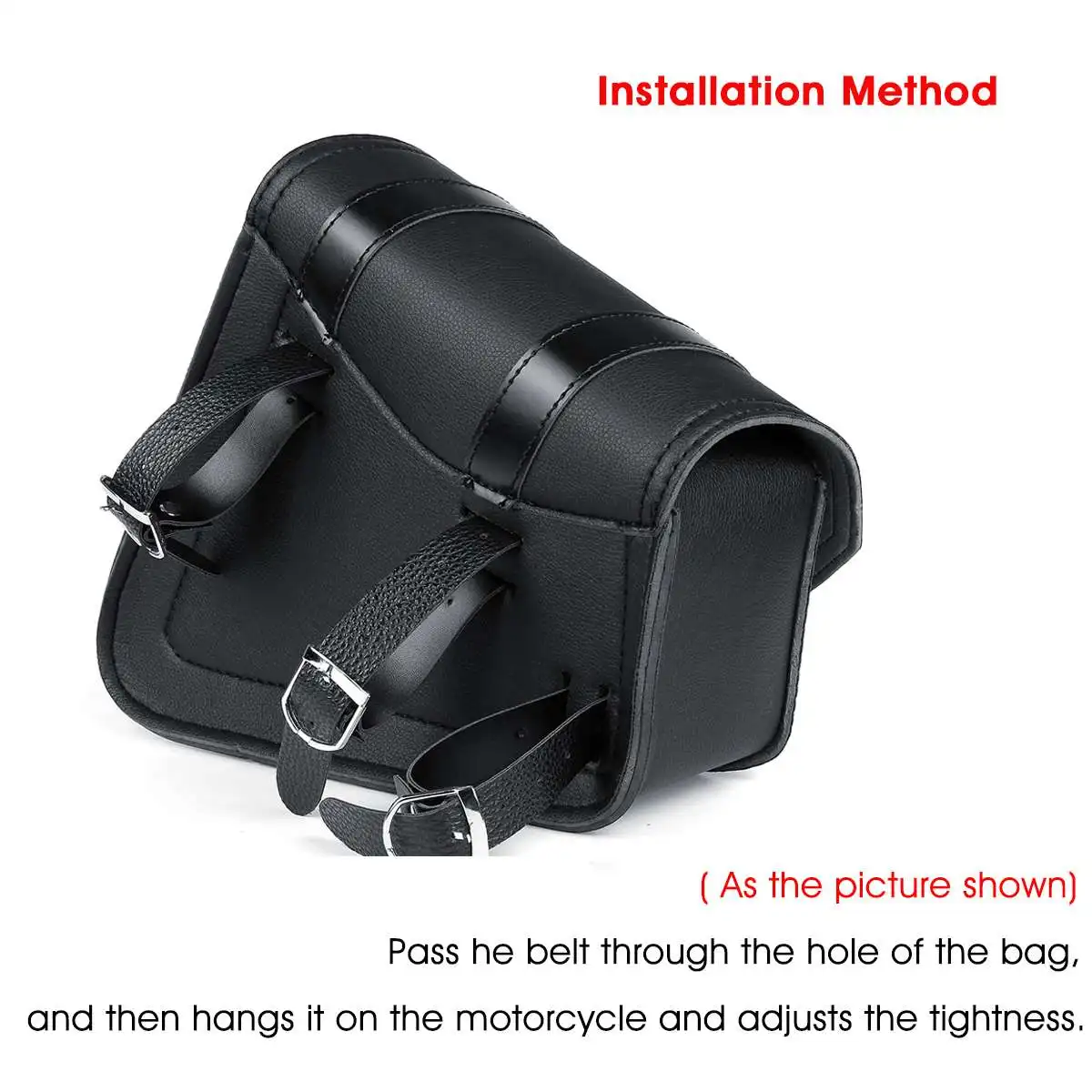 Universal Motorcycle Saddlebags Side Tool Bags Gloves Luggage Storage Saddle Bag Pouch PU Leather