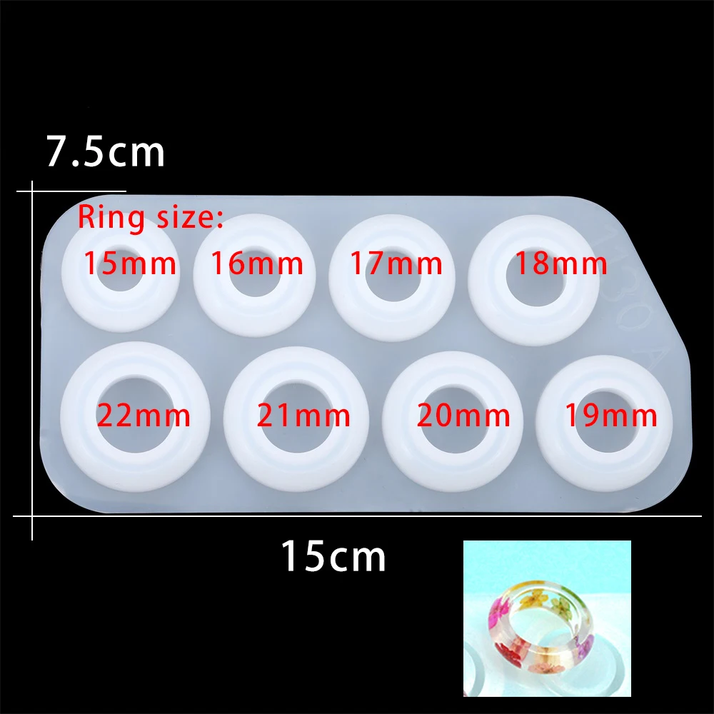 1Pcs Ringe Harz Epoxy Formen Gemischte Größe Silikon Casting Formen Werkzeug Für DIY Schmuck, Die Entdeckungen Liefert Zubehör