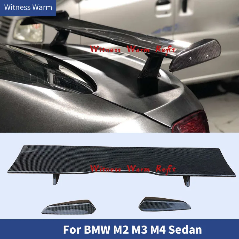 for Bmw E90 F80 M3 F82 M4 F87 M2 Carbon Fiber Rear Trunk Lip Spoiler Wings Car Body Kit for Bmw Sedan Universal