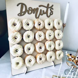 DIY Wooden Donut Wall Rustic Wedding Decoration Table Donut Party Decor Baby Shower Anniversary Birthday Event Party Favor