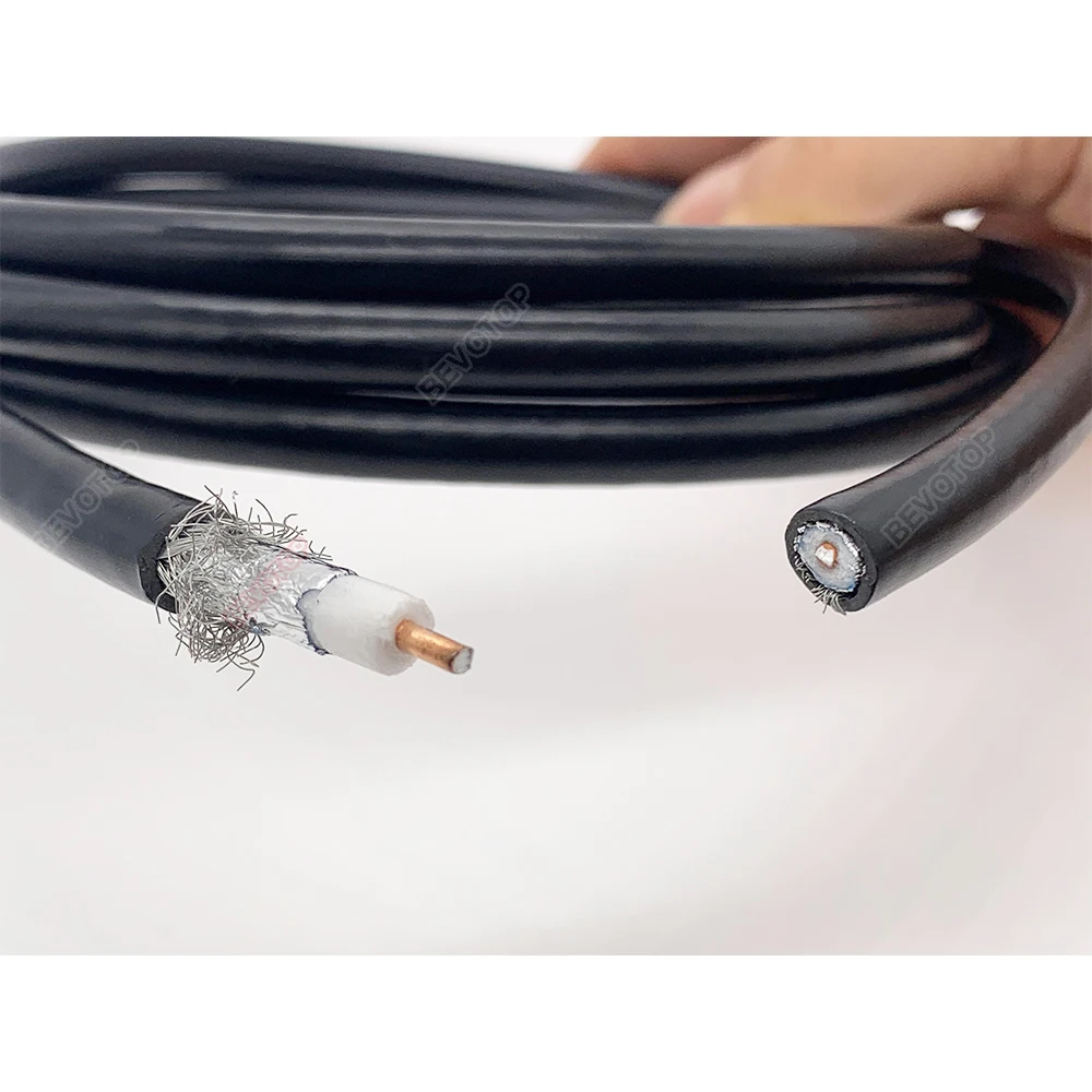 BEVOTOP 5D-FB Coaxial Cable High Quality Low Loss 50 Ohm 50-5 Pigtail Jumper Wire Cord 50CM~200M