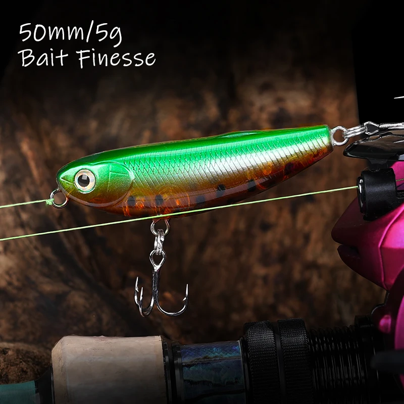 TSURINOYA Topwater Fishing Lure DW62 50mm 5g Floating Pencil Artificial Bait Hard Bait Bass Pike Trout Wobbler Fishing Tackle