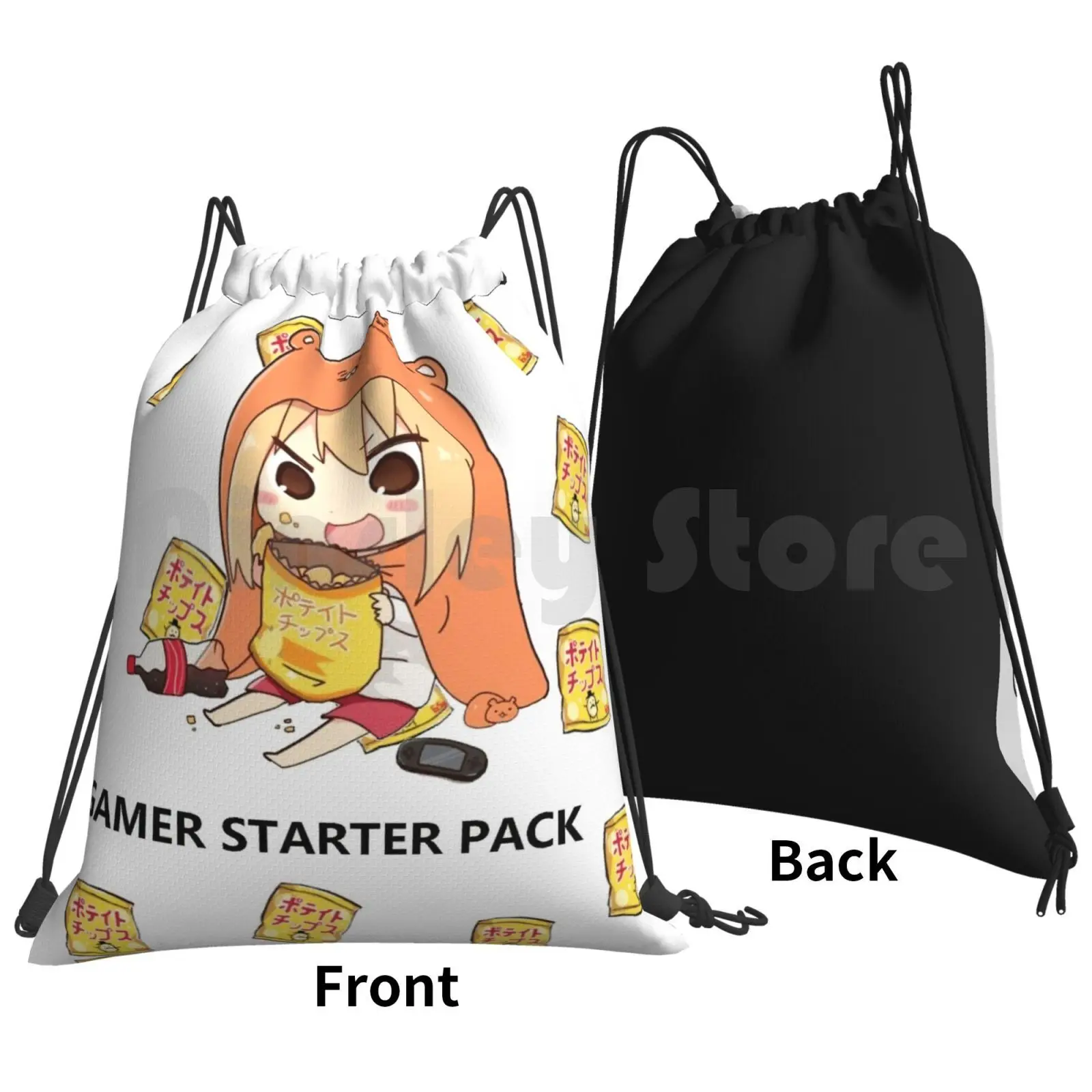 Himouto! Umaru Chan Gamer Backpack Drawstring Bag Riding Climbing Gym Bag Himouto Umaru Chan Umaru Chan Umaru Manga Anime