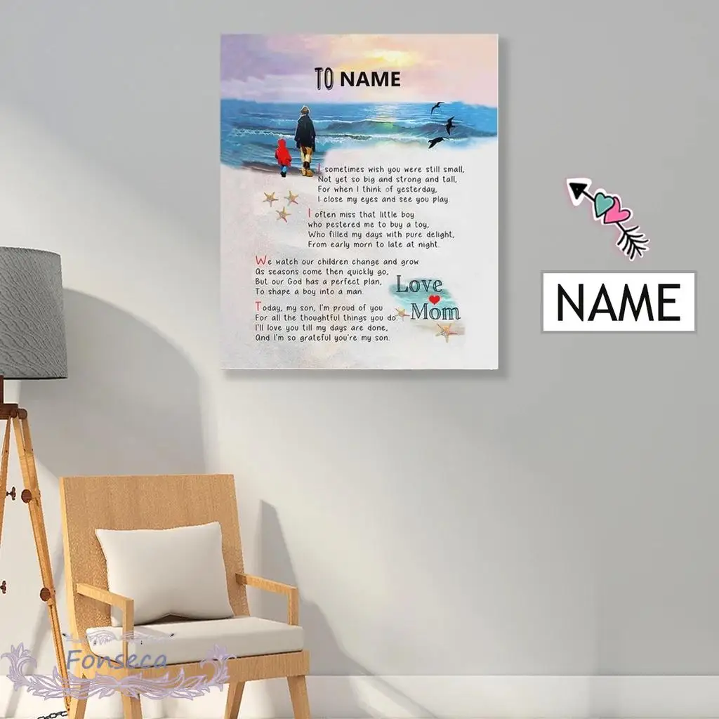 Mom/dad Beautiful Expectations for Childrens Custom Name Poster Wall Art Canvas Painting for Kids Room Love Quotes Pictures