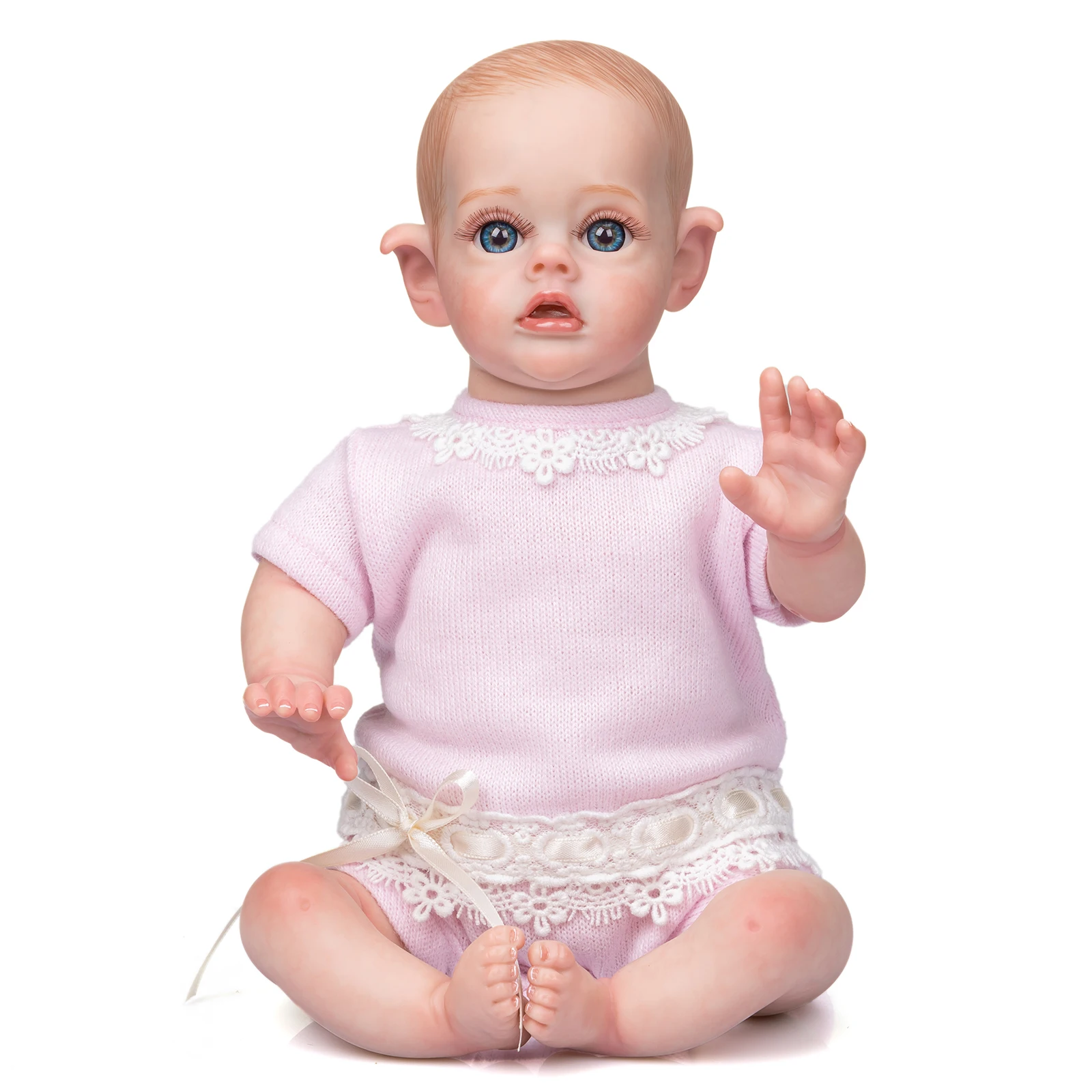 NPK 12inch Mini Handy Doll Cute Fairy Elf Bebe Doll Reborn Baby High Quality Collectible Art Doll