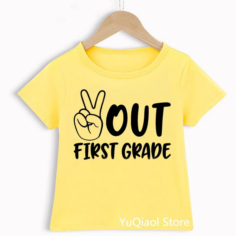 Grappig Laatste Dag Van School Shirt Kinderen Peace Out Pre-K/Kleuterschool/Eerste/Tweede Grade Grafische tshirt Jongens Meisjes Kleding Kids