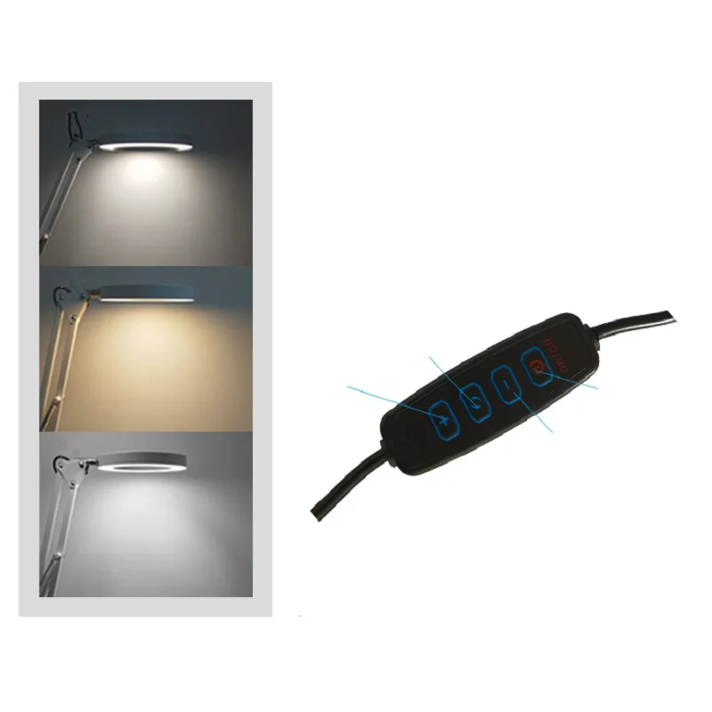 Lámpara de escritorio con puerto de recarga USB, luz de mesa plegable, regulable, lectura, estudio, Control, lupa, herramienta ajustable, gran oferta
