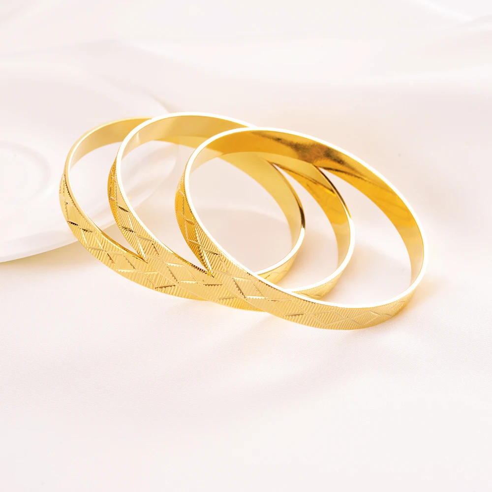 

Bangrui Fashion Gold Color Round Bangles New Trendy Charm Bracelets Jewelry For Women Love Wedding Brand Gifts