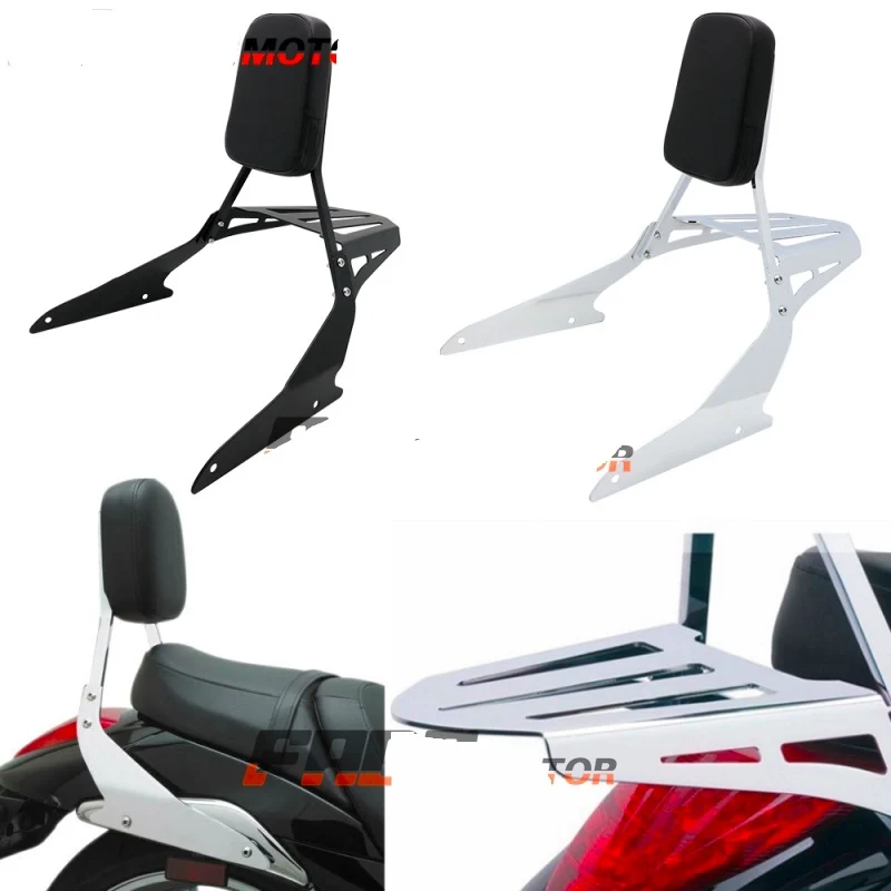 Backrest Sissy Bar Luggage Rack Cushion Pad for SUZUKI BOULEVARD M109R BOSS Intruder M1800R M109R2 M109RZ Limited VZR1800 06-20