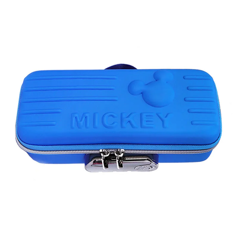 Imagem -05 - Disney Mickey 3d Gravado Lápis Case Bonito Grande Capacidade Lápis Case Senha Bloqueio Papelaria Caixa Estudante Aprendizagem Presente