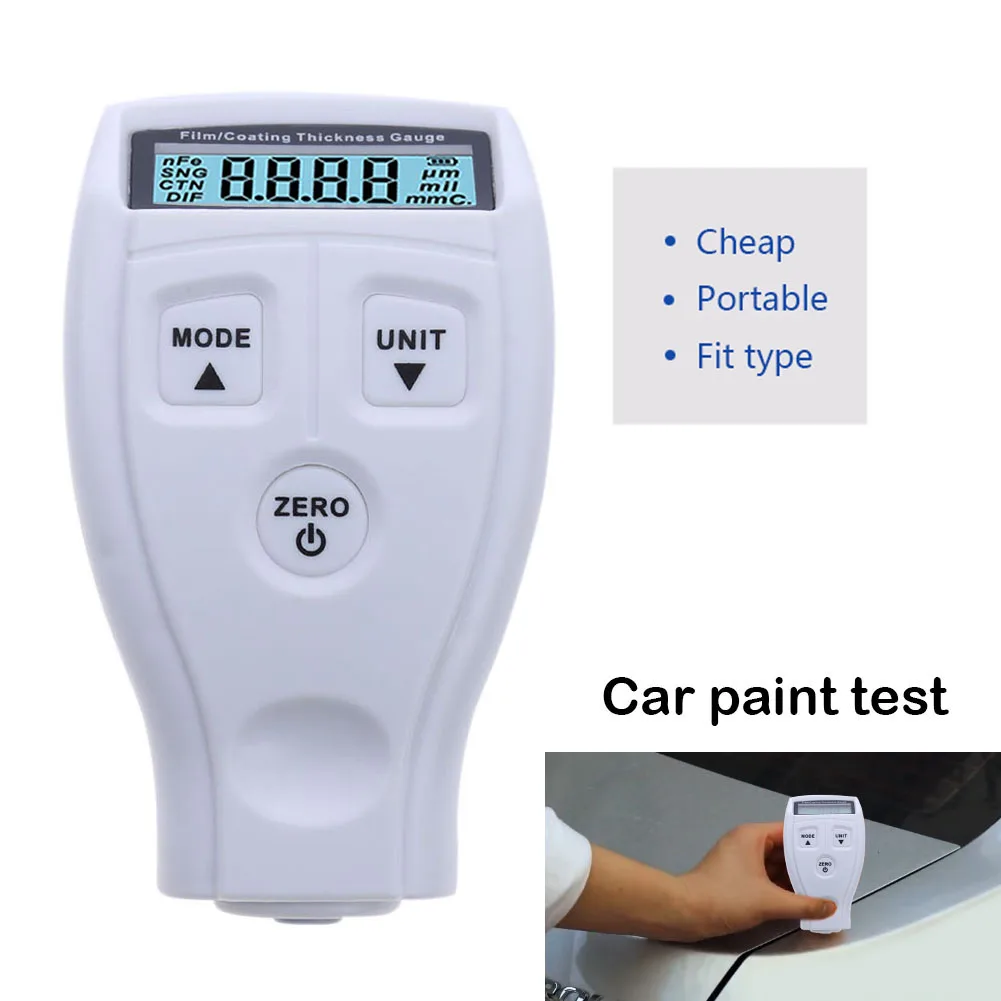 Medidor de espesor de automóvil, pintura GM200, pantalla LED de prueba de automóviles, muestra el consumo de microenergía portátil, herramienta pequeña y hermosa
