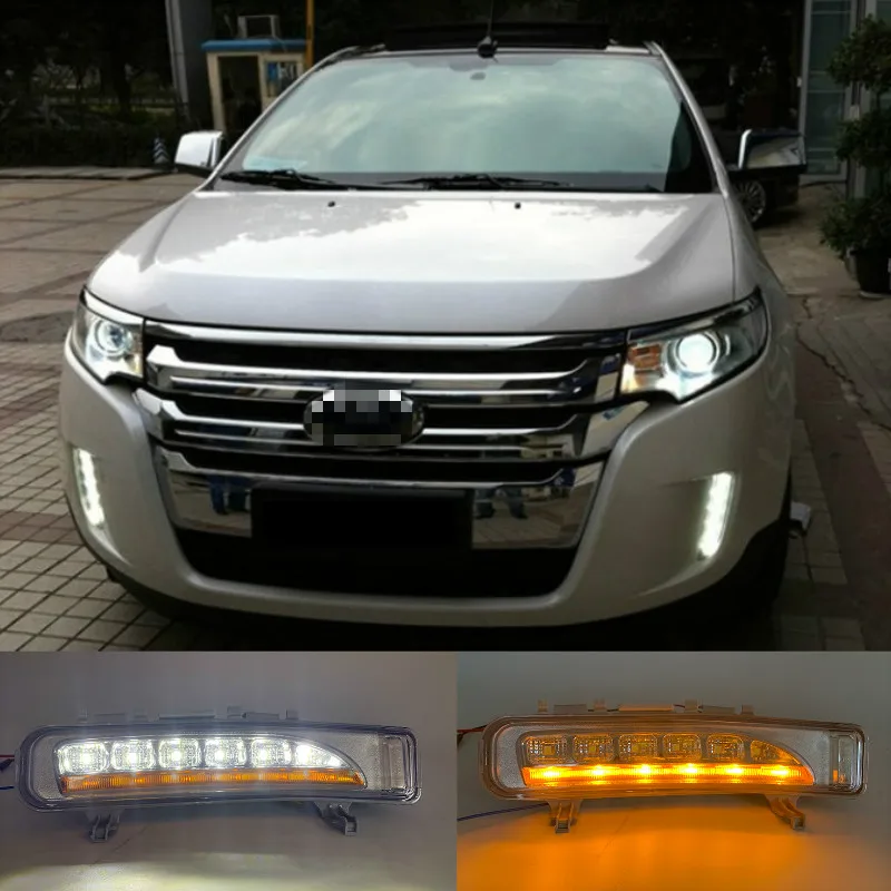 

DRL For Ford Edge 2009 2010 2011 2012 2013 2014 Daylight Car Daytime Running Lights with turn signal Fog Lamp cover