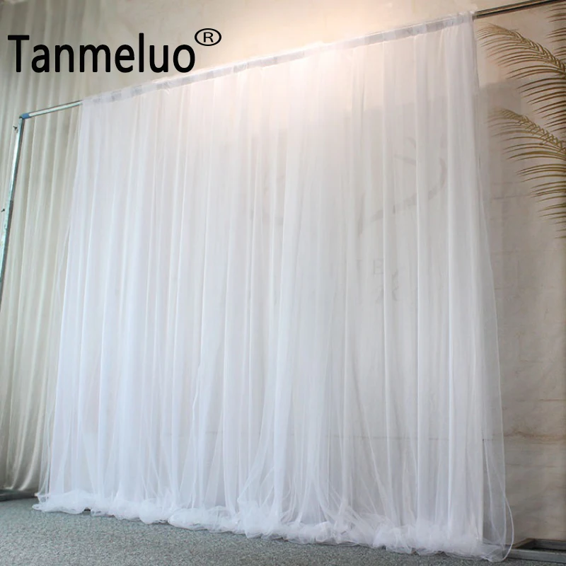 

White Tulle Backdrop Curtains Baby Shower Parties Wedding Birthday Sheer Drapes Background Photography Photo Booth Decoration