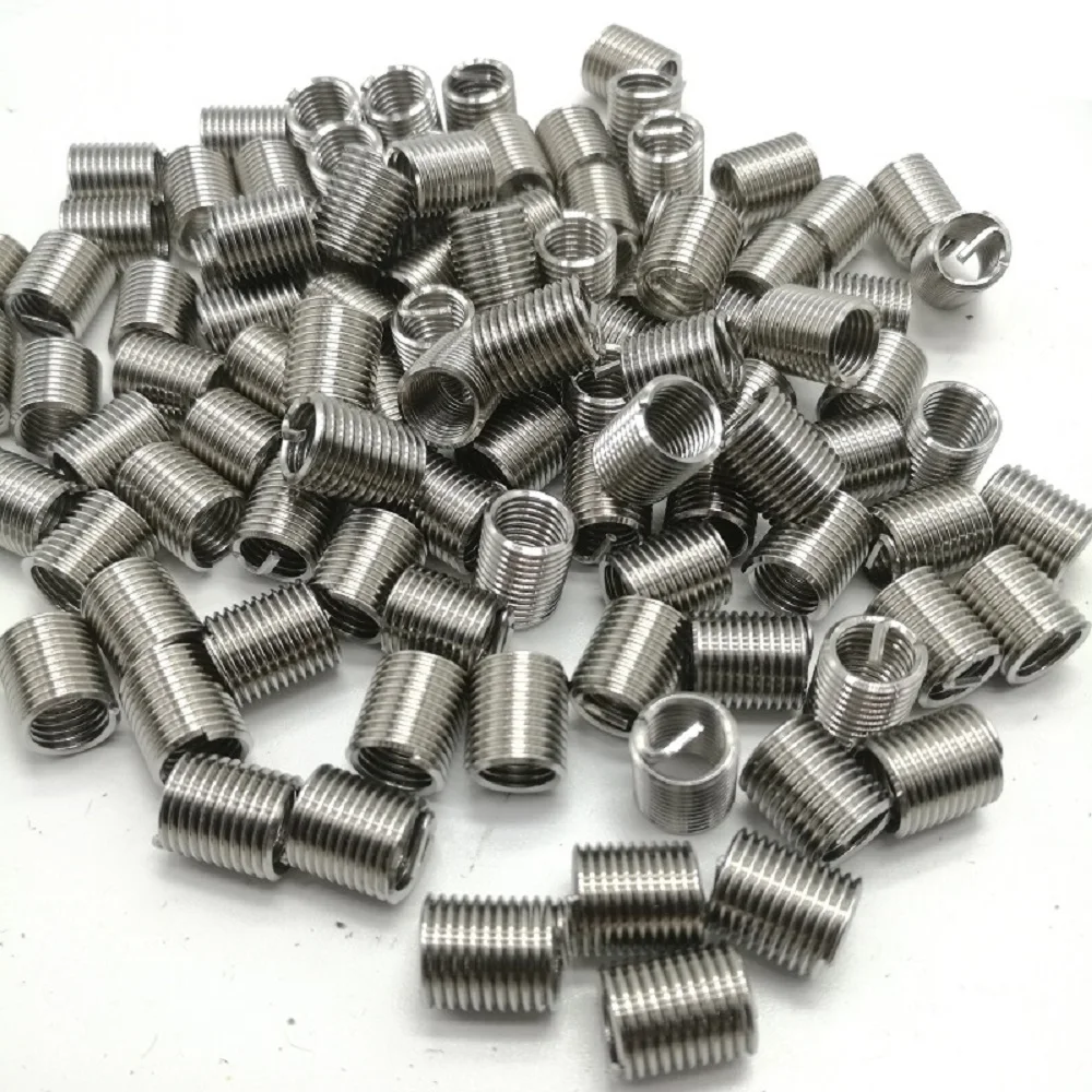 50pcs M10*1.5*1D/1.5/2D/2.5D/3D Stainless Steel Screw Coiled Wire Helical Threaded Inserts Set Helicoil Thread Repair Insert Kit