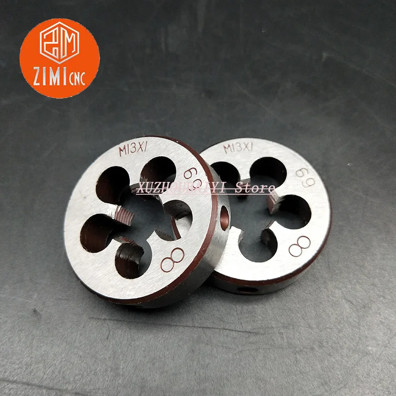 M13 metric round die HSS right hand round tapping mold hand tool M13 thread diameter 0.5/0.75/1/1.25/1.5/1.75/2mm thread pitch