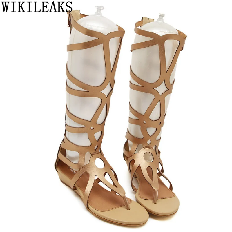 Gladiator Sandals Women Flip Flops Women Ladies Shoes and Sandals Woman Sandals 2024 Summer Flats Wedding Shoes Bride Chaussures