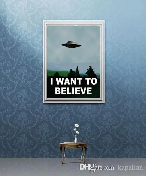 X Files TV Series Poster I Want To Believe High Qualit Art Print Canvas Wall Picture Painting 12 24 36 47 Inches