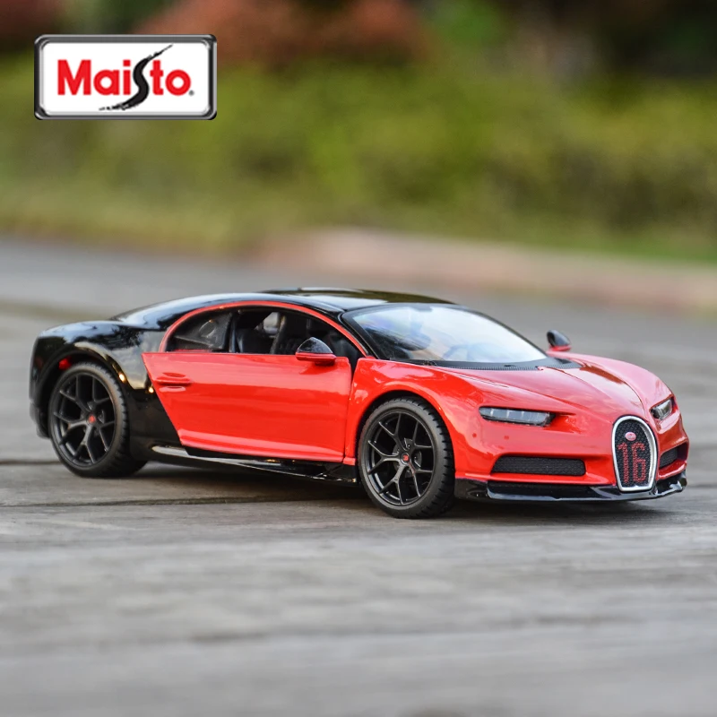 Maisto 1:24 Bugatti Chiron Sports Car Static Die Cast Vehicles Collectible Model Car Toys