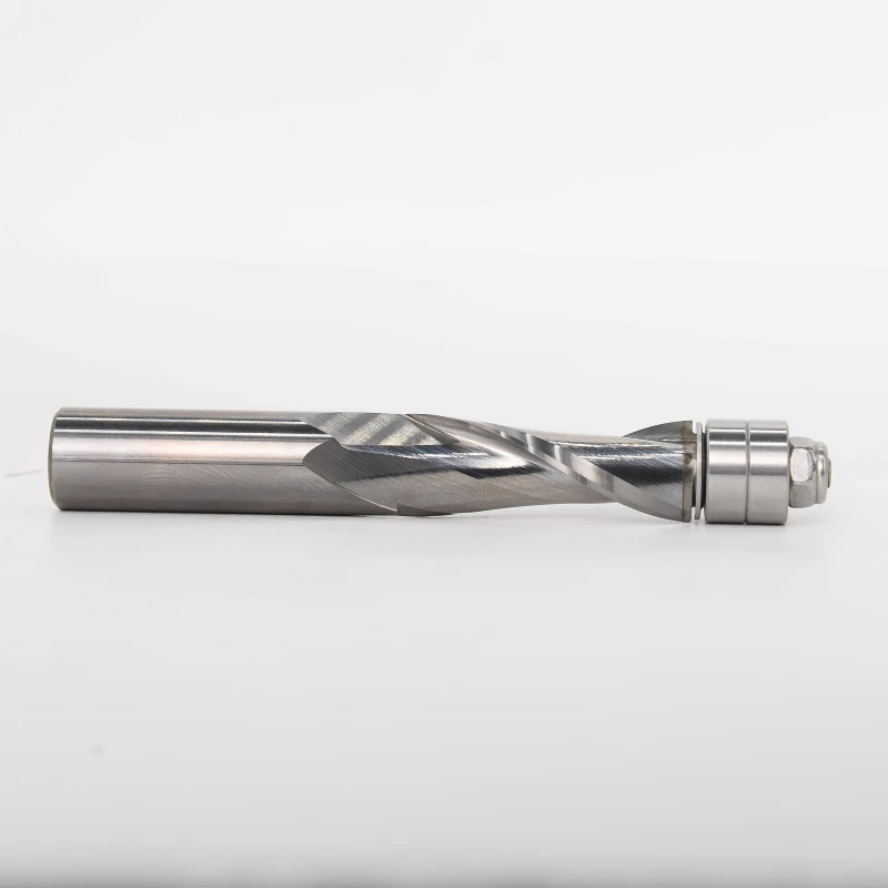 Chắc Chắn Carbide 2 Sáo Xả Viền Router Bit Mang Hướng Dẫn-Xoắn Ốc Upcut/Downcut-1/4 “1/2" lắc Chân