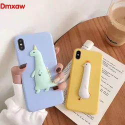 Cute Carton Case For Xiaomi Mi Note 10 Lite CC9 9 Pro CC9e A3 A2 Lite A1 Max 3 Play 6 Phone Cover Dinosaur Chicken Soft Case