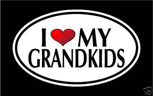 I LOVE MY GRANDKIDS Vinyl Decal Sticker Motorcycle Accessories KK Vinyl Decals Waterproof PVC JDM Deco Meterial