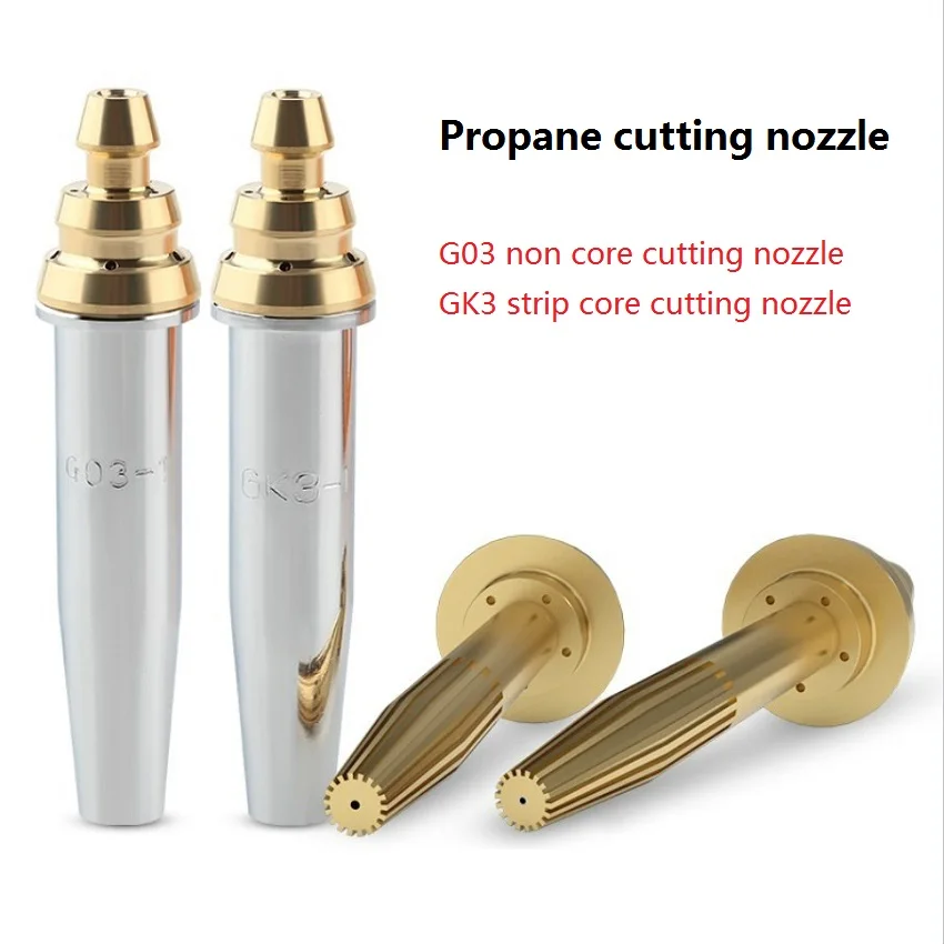 G03 GK3 Oxy Propane Isobaric Cutting Nozzle for Gas Machine Split Type CNC Flame Cutting Machine Brass With & Without Steel Core