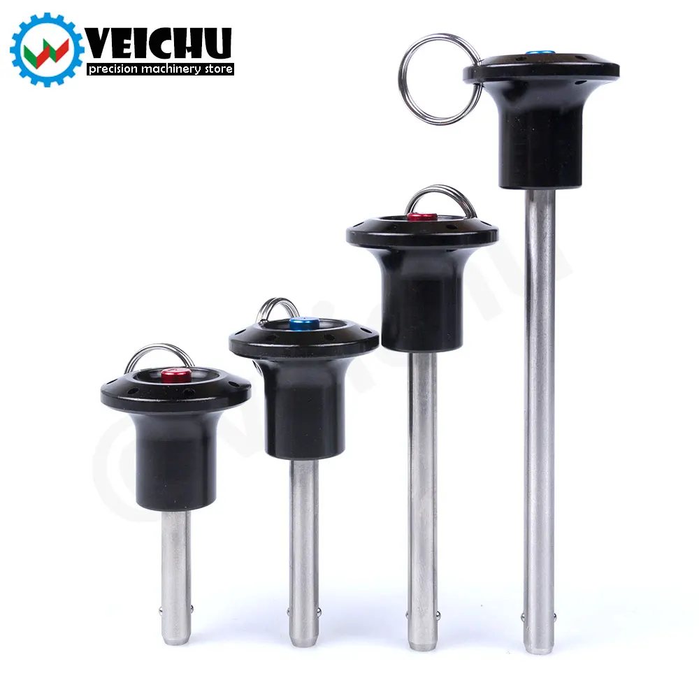 VEICHU 1 pz Perni di bloccaggio/rilascio rapido in acciaio inossidabile VCN111 Diametro 5/6/8/10/12/16/20mm Lunghezza 10-100mm Perni di bloccaggio a sfera