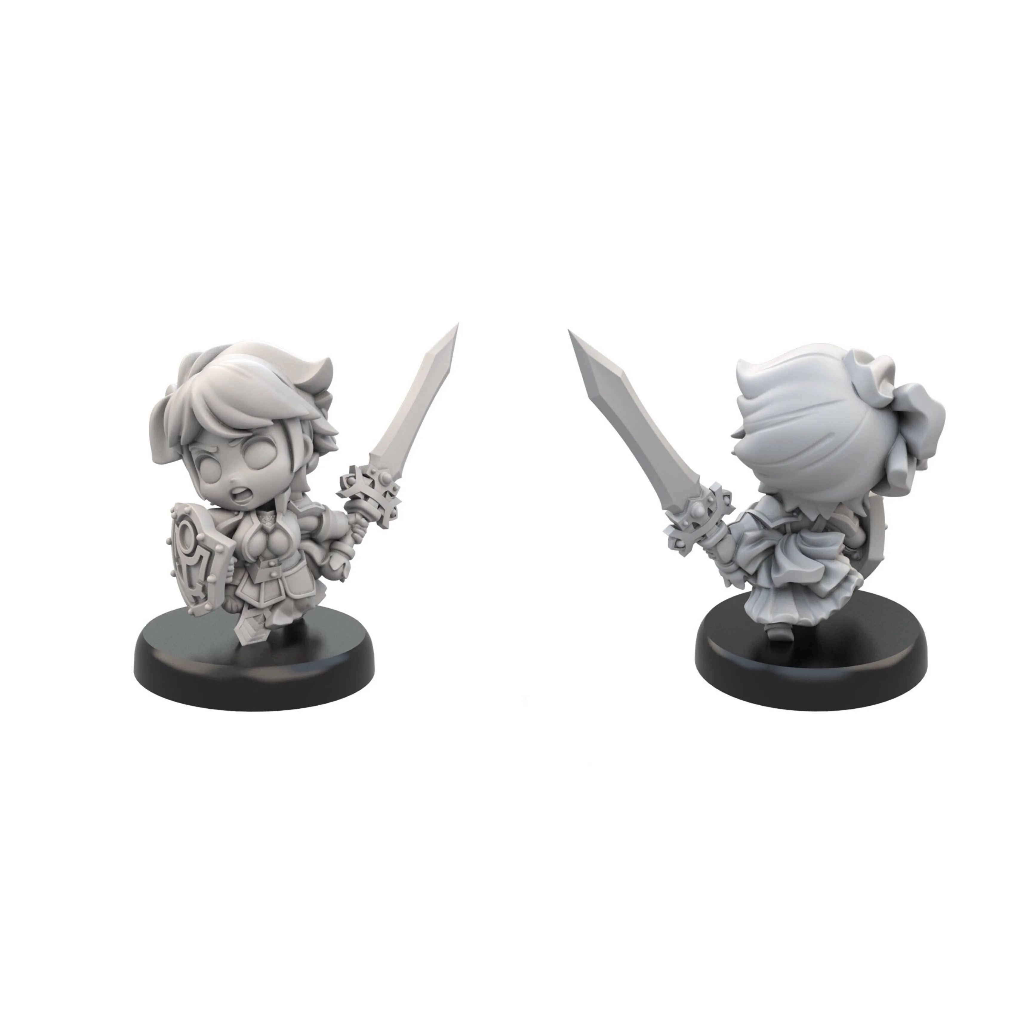 25mm Base , Resin Model Figure GK , 3 Figure , Unassembled and unpainted kit