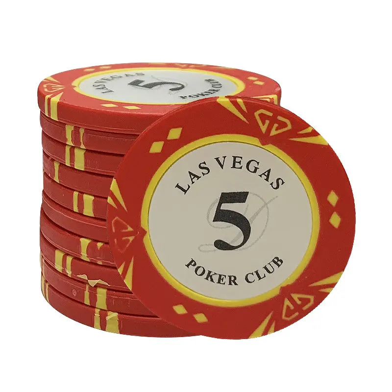 Clay Material Casino Texas Poker Chip Set Poker Metal Coins Dollar Las Vegas Chips Poker Club Accessories Customizable 10Pcs/Lot