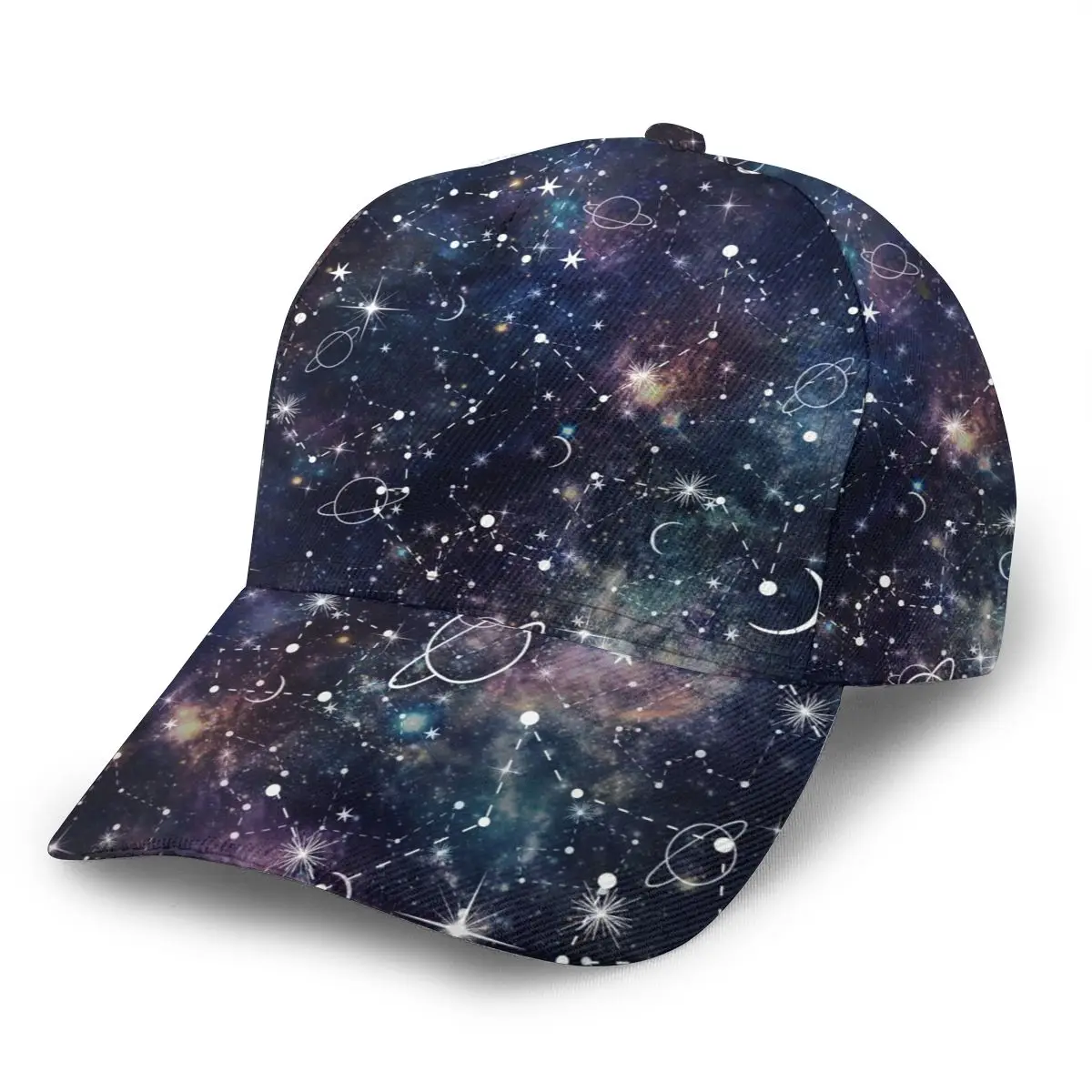 Unisex Outdoor Sport Sunscreen Baseball Hat Running Visor Cap Space Starry Sky