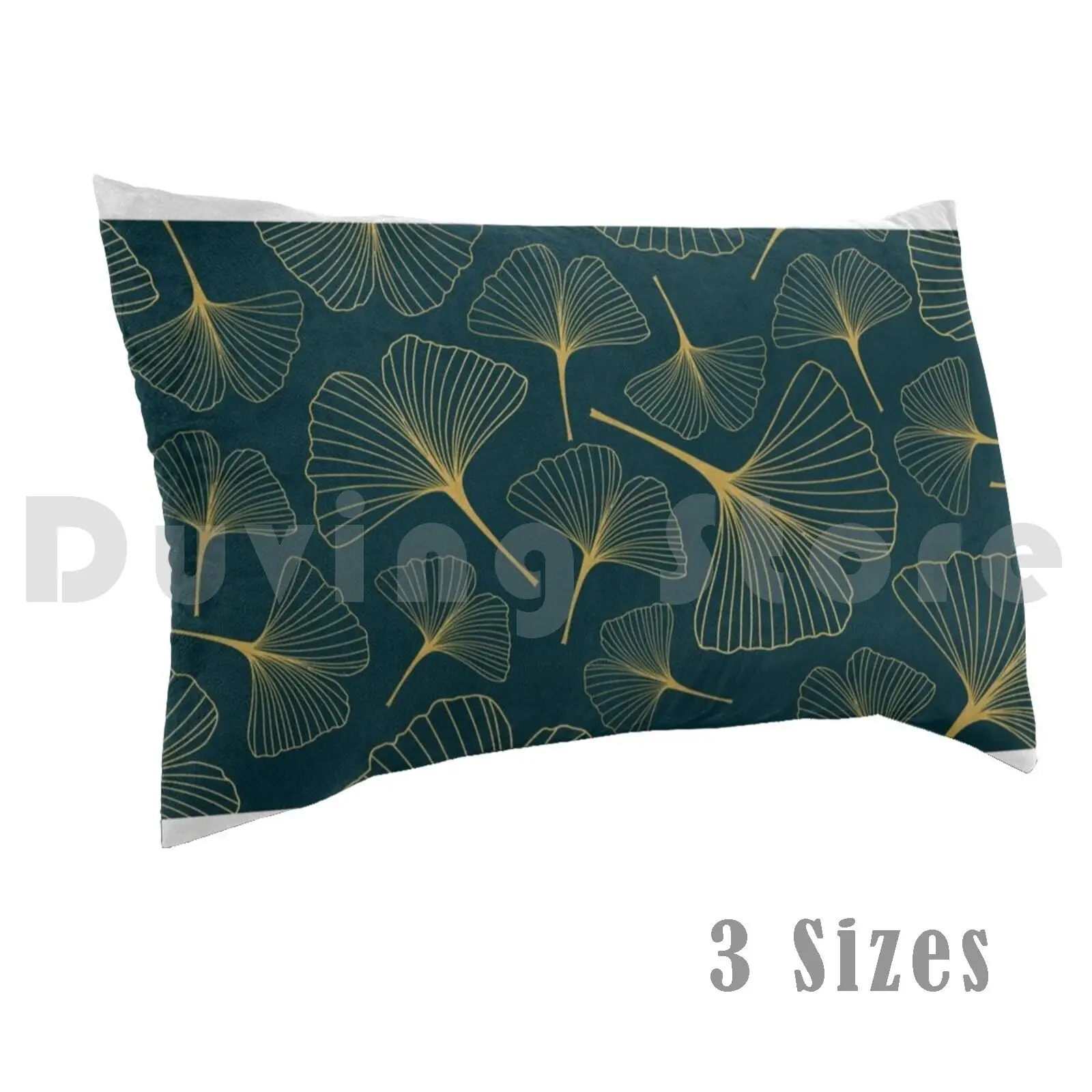 Gold Foil Ginkgo Leaf Pillow case 1163 Ginkgo Leaf Gold Japan Japanese Bilboa Nature Tree Plant