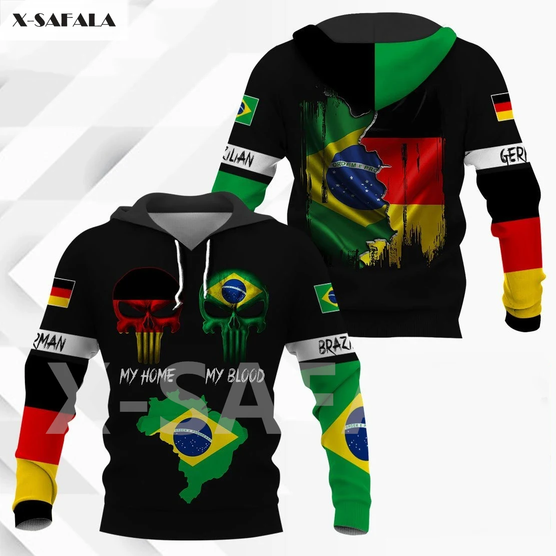 

Brazil National Emblem Skull Country Map Flag Greece 3D All Printed Hoodie Man Women Harajuku Zipper Pullover Sweatshirt Jacket