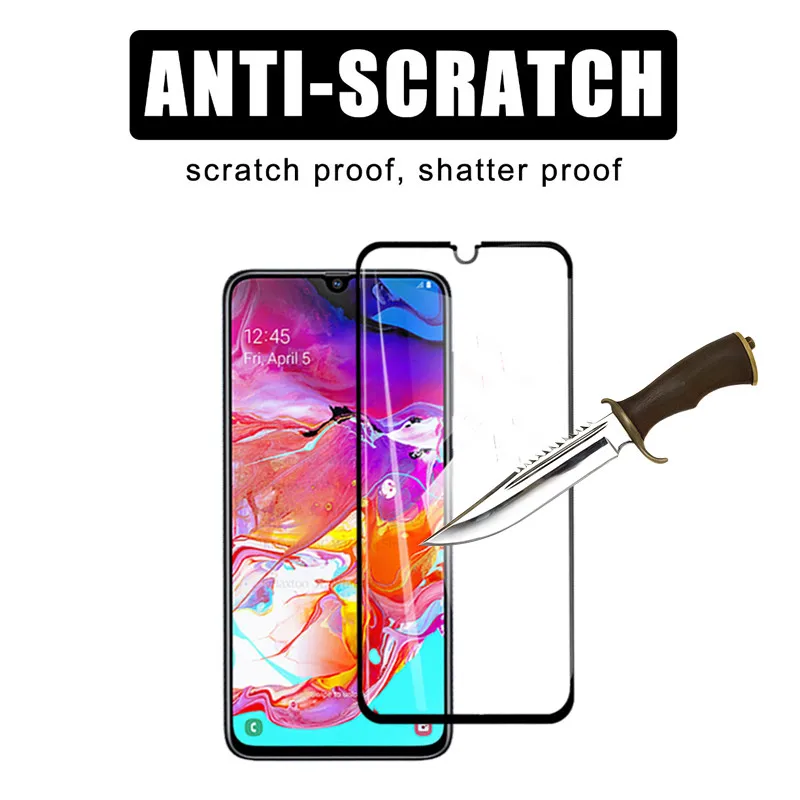 Tempered Glass for Samsung Galaxy A70 Phone 2019 Screen Protector for Samsung Galaxy A70 A 70 A705 A705F Hard 9H