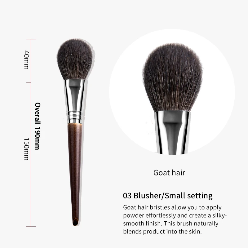 OVW 1PCS Geitenhaar Lange Steel Gezicht Make-Up Markeerstift Blending Brush Blush Brush Concealer Brush Beauty Tools Set