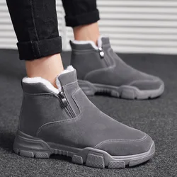 2022 Spring Fashion Old Style Retro Boots Ankle Snow Boots Men Large size 39-47 Suede Male Winter Shoes Warm Boots Man Shoe