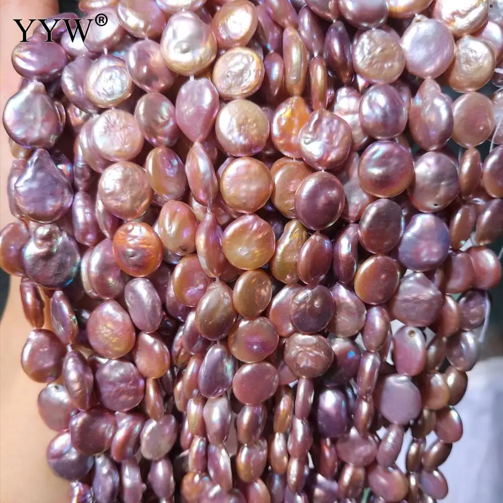 Purple Button Baroque Pearls 12-13mm Round Pearl Odd-Shaped Beads AA Loose Natural Freshwater Pearl Beads For Bracelets Jewelry