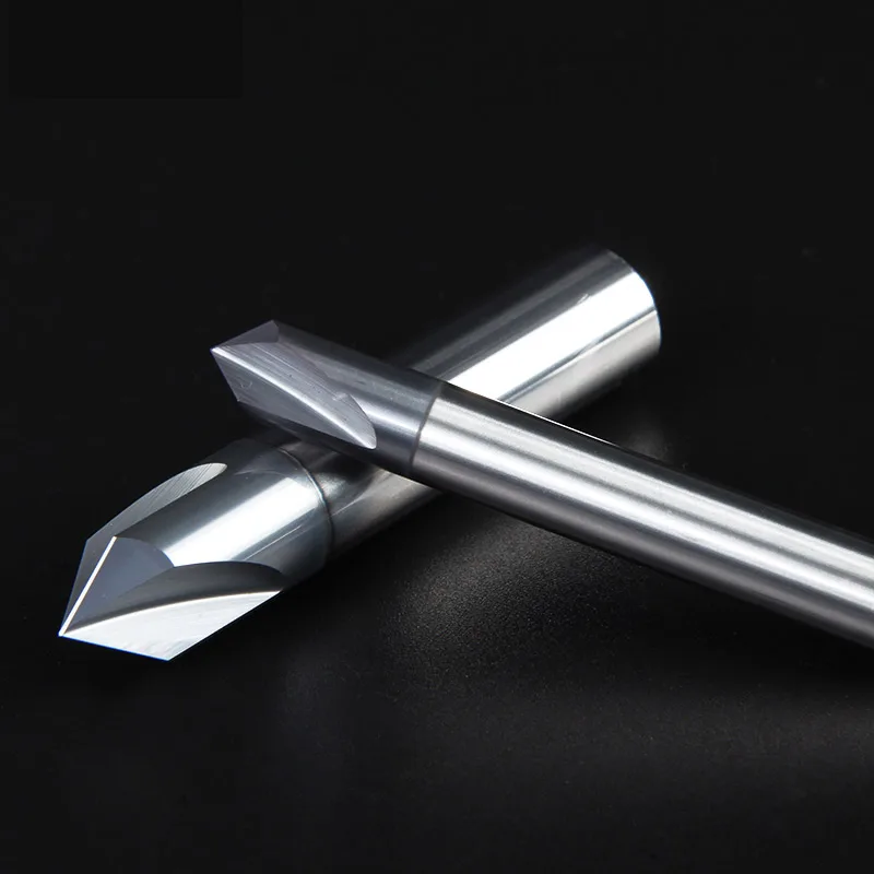 Fresa per smussatura in metallo duro 60 90 120 gradi rivestita 3 flauti fresa per sbavatura incisione e intaglio utensili per punte del Router
