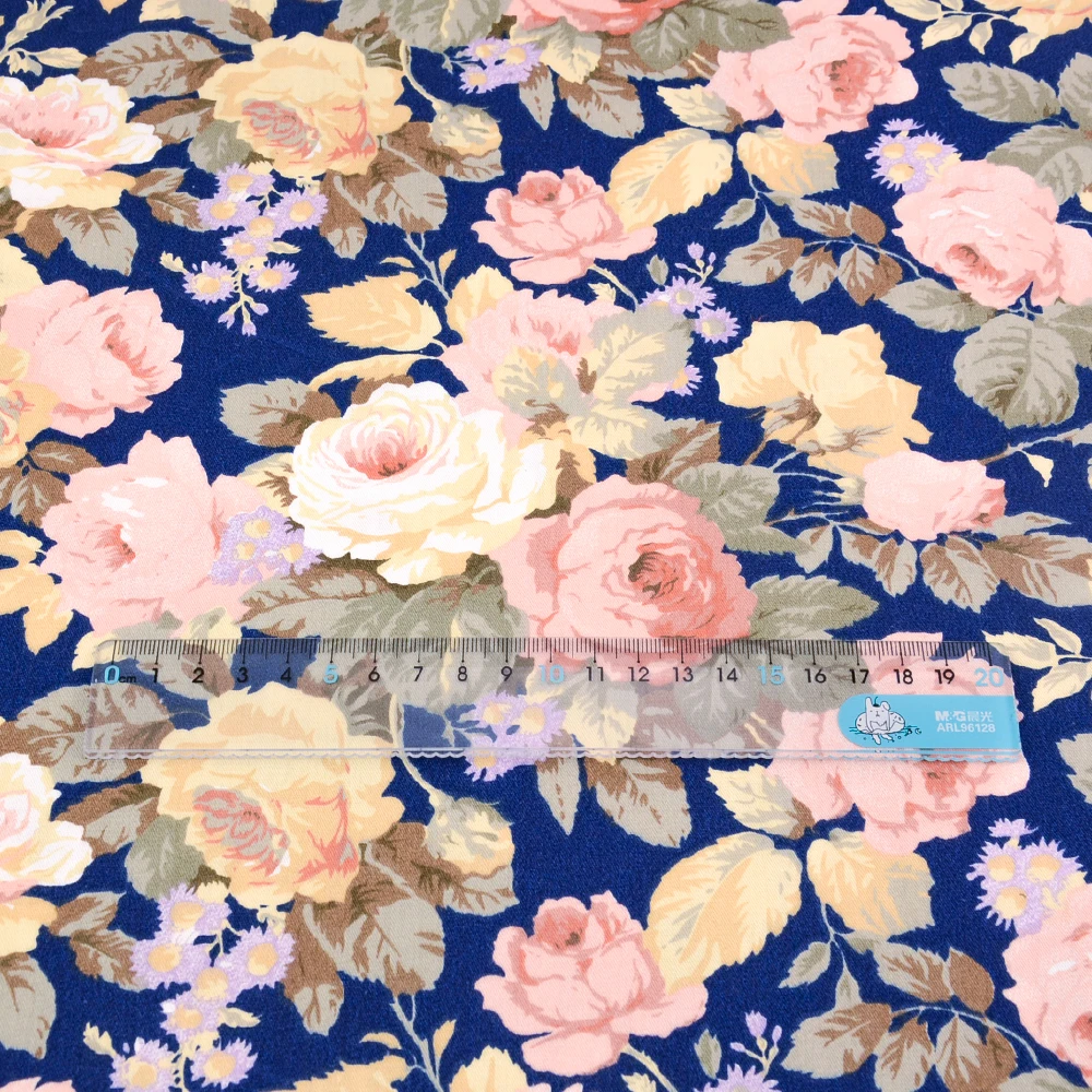 Teramila Rose Gedruckt Baumwolle Stoffe durch die Meter für Nähen Stoffe in Meter Freies Verschiffen, Bettwäsche Sets, quilts, Patchwork, Kleid – Detail 40