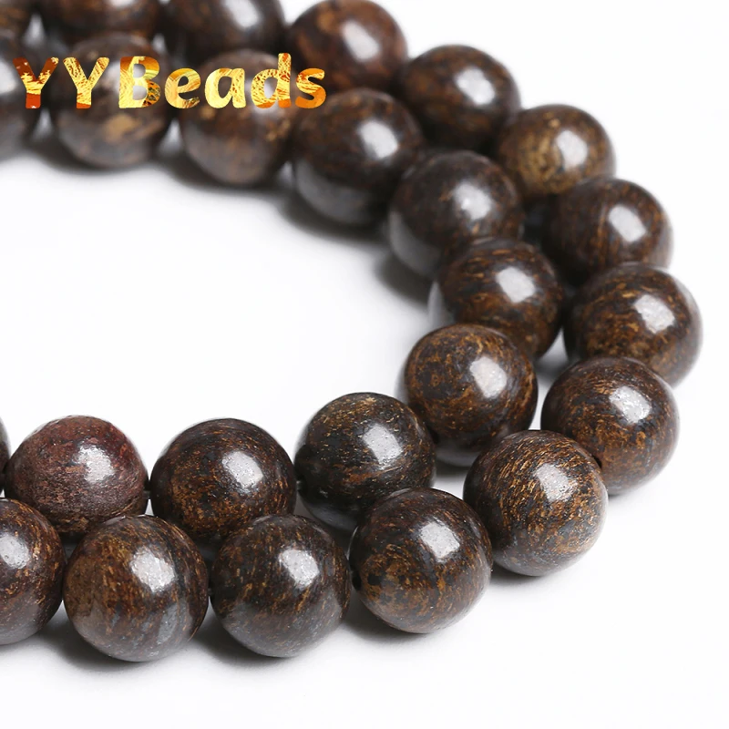 Natural Dark Brown Bronzite Stone Beads Round Loose Charm Beads For Jewelry Making DIY Bracelets Women Necklaces 4 6 8 10 12mm