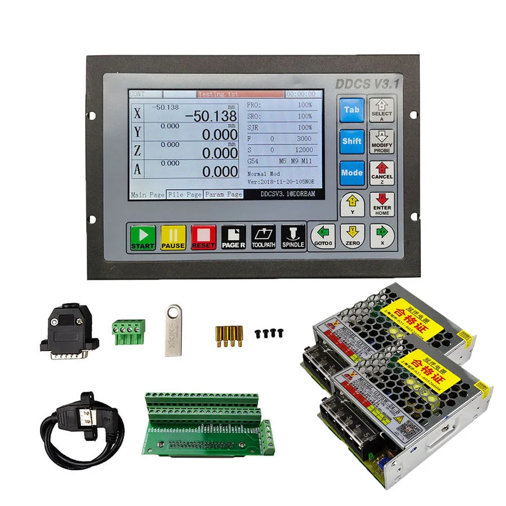 

To replace Mach3 USB NC controller for NC drilling and milling Upgrade DDCSV3.1 3/4 axis 500Khz G code off-line controller